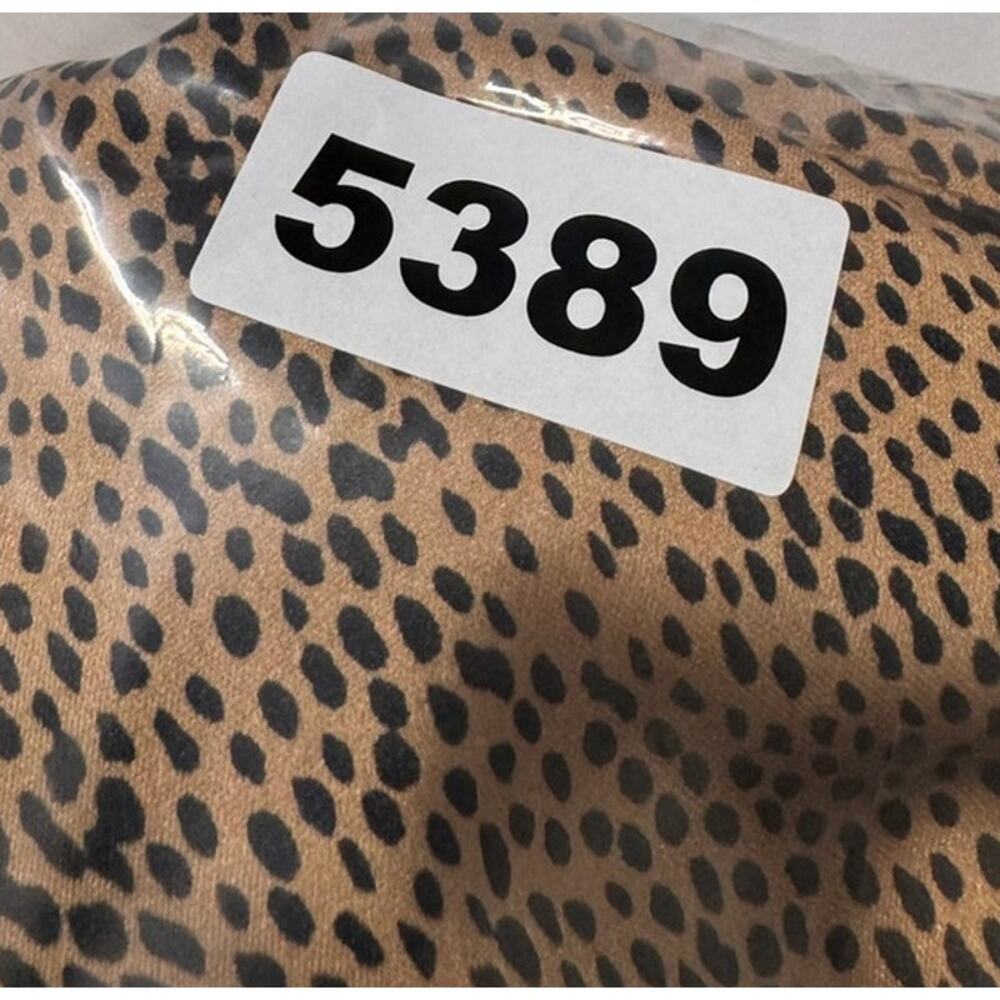 Sincerely Jules Large Satin Wrap Top Gold Brown Animal Print Top - Picture 9 of 9